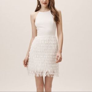 BHLDN Aidan Mattox White Dress BacheloretteBride